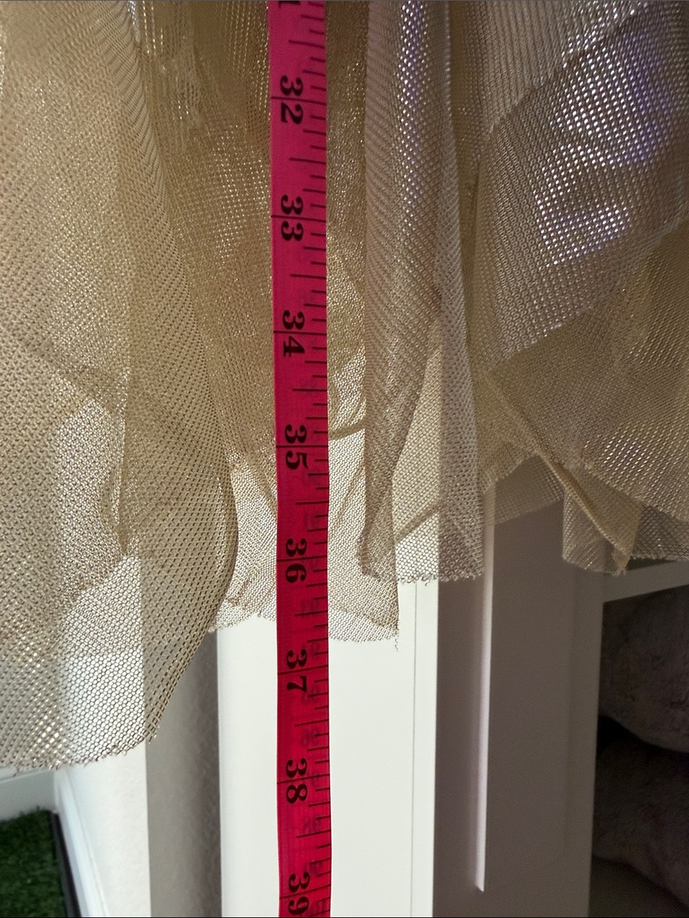 Chelsea & Violet Champagne Ruffled Tulle Midi Skirt - Picture 3 of 9